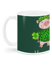 Load image into Gallery viewer, Pig Wear Plaid Shirt And Top Hat St Patrick's Day Gift Mug
