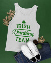 Load image into Gallery viewer, Irsih Drinking Team Green Shamrock St Patrick's Day Unisex Tank Top
