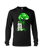 Load image into Gallery viewer, White Husky Patrick Balloons St. Patrick's Day Color Changing Mug Unisex Long Sleeve
