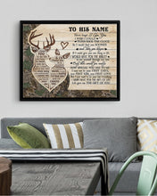 Load image into Gallery viewer, Custom Name Gift For Husband Camo Deer The Gift Of You Framed Matte Canvas
