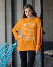 Load image into Gallery viewer, I Am A Proud Wife Of An Irish Husband Gift For Family Unisex Long Sleeve
