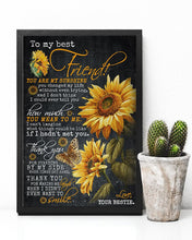 Load image into Gallery viewer, Sunflower Gift For Friend How Much You Mean To Me Vertical Poster
