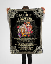 Load image into Gallery viewer, Hippie Girls Mom Gift For Daughter Never Forget That I Love You Fleece Blanket
