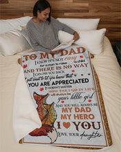 Load image into Gallery viewer, Fox You Are Appreciated Daughter Daughter Gift For Dad Sherpa Blanket

