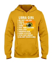 Load image into Gallery viewer, Birthday Gift For Libra Girl Will Bury You With A Smile Hoodie

