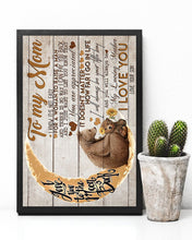 Load image into Gallery viewer, Son Gift For Mom Bear On Waning Moon Love You Vertical Poster
