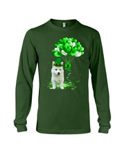 Load image into Gallery viewer, White Husky Patrick Balloons St. Patrick's Day Color Changing Mug Unisex Long Sleeve
