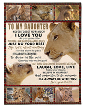 Load image into Gallery viewer, Just Do Your Best Lion Mom Gift For Daughter Fleece Blanket
