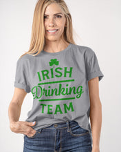 Load image into Gallery viewer, Irsih Drinking Team Green Shamrock St Patrick's Day Guys Tee
