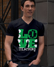 Load image into Gallery viewer, Teaching Love Clover St Patrick's Day Gift Guys V-Neck
