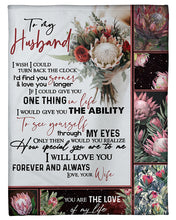 Load image into Gallery viewer, Bouquet Of Protea  Love You Longer Gift For Husband Fleece Blanket
