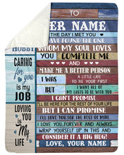 Load image into Gallery viewer, You Make Me A Better Person Custom Name Gift For Girlfriend Sherpa Blanket

