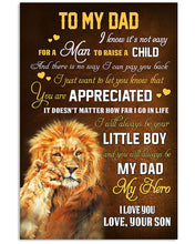 Load image into Gallery viewer, How Far I Go In Life Lion Son Gift For Dad Vertical Poster
