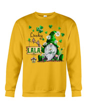 Load image into Gallery viewer, Leprechaun Gnome One Lucky Lala Clover St Patrick's Day Gift Sweatshirt
