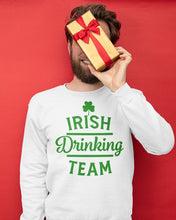 Load image into Gallery viewer, Irsih Drinking Team Green Shamrock St Patrick's Day Sweatshirt
