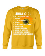 Load image into Gallery viewer, Birthday Gift For Libra Girl Will Bury You With A Smile Sweatshirt

