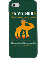 Load image into Gallery viewer, Son Gift For Navy Mom Behind Every Strong Soldier Phone case
