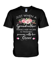 Load image into Gallery viewer, Just When A Grandmother Thinks Her Work Is Finished Guys V-Neck
