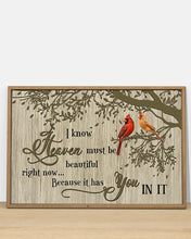 Load image into Gallery viewer, I Know Heaven Must Be Beautiful Right Now Hummingbird Horizontal Poster
