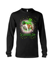 Load image into Gallery viewer, Bulldog Leprechaun Clover St Patrick's Day Gift For Dog Lovers Unisex Long Sleeve

