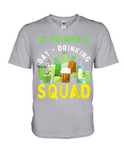 Load image into Gallery viewer, Happy St. Patrick's Day Printed Mug Drinking Squad 2021 Irish Shamrock Guys V-Neck
