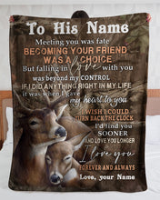 Load image into Gallery viewer, If I Did Anything Right In My Life Deer Custom Name Gift For Boyfriend Sherpa Blanket
