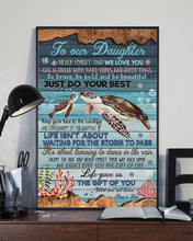 Load image into Gallery viewer, The Gift Of You Coral Reef Turtles Dad Gift For Daughter Vertical Poster

