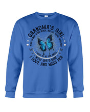 Load image into Gallery viewer, Blue Butterfly Gift For Angel Grandma Your Wings Were Ready Sweatshirt
