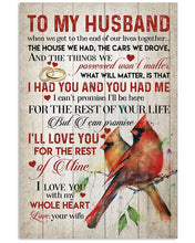 Load image into Gallery viewer, Cardinal Couple The Rest Of Mine Gift For Husband Vertical Poster
