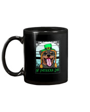 Load image into Gallery viewer, Funny Rottweiler With Green Top Hat St Patrick's Day Gift For Dog Lovers Mug
