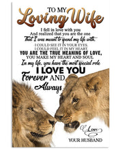 Load image into Gallery viewer, Lion The True Meaning Of Love Gift For Wife Vertical Poster
