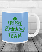 Load image into Gallery viewer, Irsih Drinking Team Green Shamrock St Patrick's Day Mug
