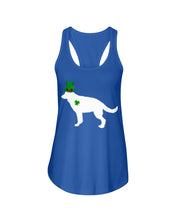 Load image into Gallery viewer, German Shepherd Leprechaun St. Patrick's Day Color Changing Mug Ladies Flowy Tank
