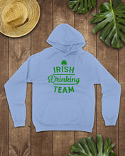 Load image into Gallery viewer, Irsih Drinking Team Green Shamrock St Patrick's Day Hoodie
