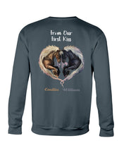 Load image into Gallery viewer, Horses From Our First Kiss Custom Name Gift For Girlfriend Sweatshirt
