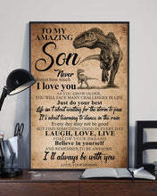 Load image into Gallery viewer, Momma Gift For Son T Rex Just Do Your Best Vertical Poster
