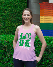 Load image into Gallery viewer, Teaching Love Clover St Patrick's Day Gift Ladies Flowy Tank
