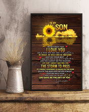 Load image into Gallery viewer, Never Forget I Love You Sunflower Water Reflection Mom Gift For Son Vertical Poster
