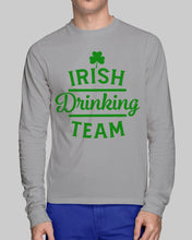 Load image into Gallery viewer, Irsih Drinking Team Green Shamrock St Patrick's Day Unisex Long Sleeve
