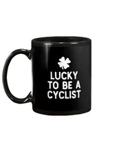 Load image into Gallery viewer, Lucky To Be A Biker Pilot Clover St Patrick's Day Gift Mug
