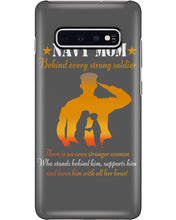 Load image into Gallery viewer, Son Gift For Navy Mom Behind Every Strong Soldier Phone case
