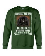Load image into Gallery viewer, Black Pekingese Personal Stalker St. Patrick's Day Printed Mug Sweatshirt
