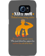 Load image into Gallery viewer, Son Gift For Navy Mom Behind Every Strong Soldier Phone case
