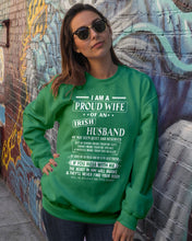 Load image into Gallery viewer, I Am A Proud Wife Of An Irish Husband Gift For Family Sweatshirt
