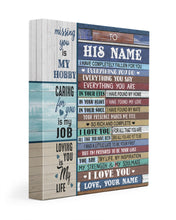 Load image into Gallery viewer, You Are My Strength Custom Name Gift For Husband Matte Canvas

