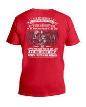 Load image into Gallery viewer, Amazing Gift For Husband She Love Me So Much Skull Guys V-Neck
