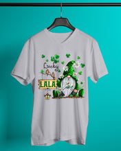 Load image into Gallery viewer, Leprechaun Gnome One Lucky Lala Clover St Patrick's Day Gift Guys V-Neck
