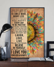 Load image into Gallery viewer, Autism Sunflower Follow Your Dream Gift For Autism Mom Vertical Poster

