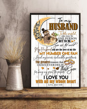 Load image into Gallery viewer, Owl On Waning Moon My Number One Fan Gift For Husband Vertical Poster
