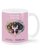 Load image into Gallery viewer, Horses From Our First Kiss Custom Name Gift For Girlfriend Mug
